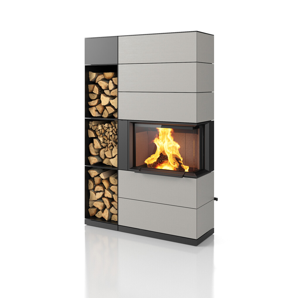PADUA 185, shelf left  with lateral flue pipe connection